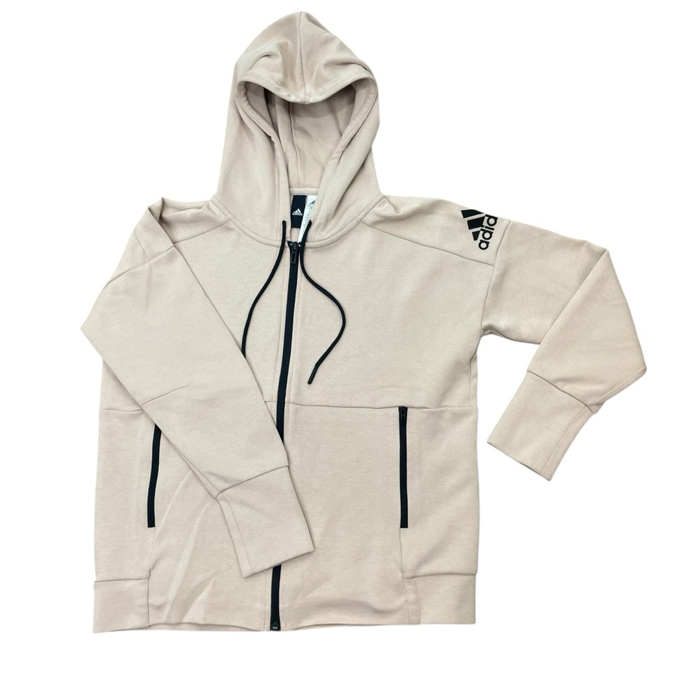 EUC Adidas Knit Jersey‎ Full Zip Hoodie Medium